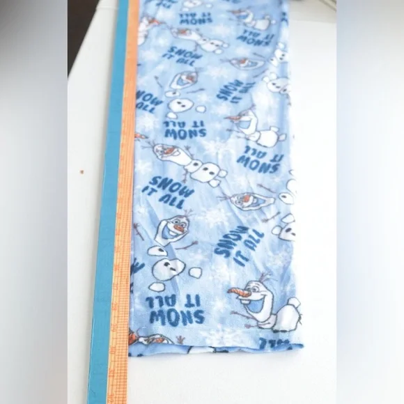 Briefly Stated Disney Frozen Movie Womens‎ Pajamas Sz S Fleece Olaf Elsa Anna - Picture 5 of 10